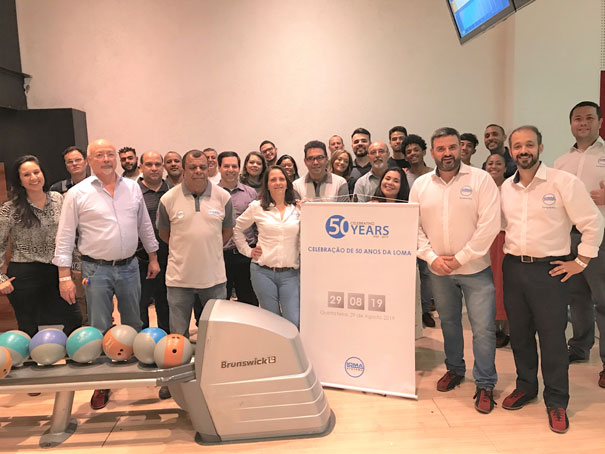 Loma Brasil / Brapenta celebrating Loma's 50th Anniversary with bowling