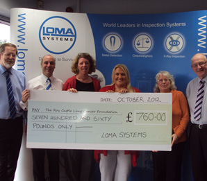 Roy Castle Lung Cancer Charity Donation by Loma Systems